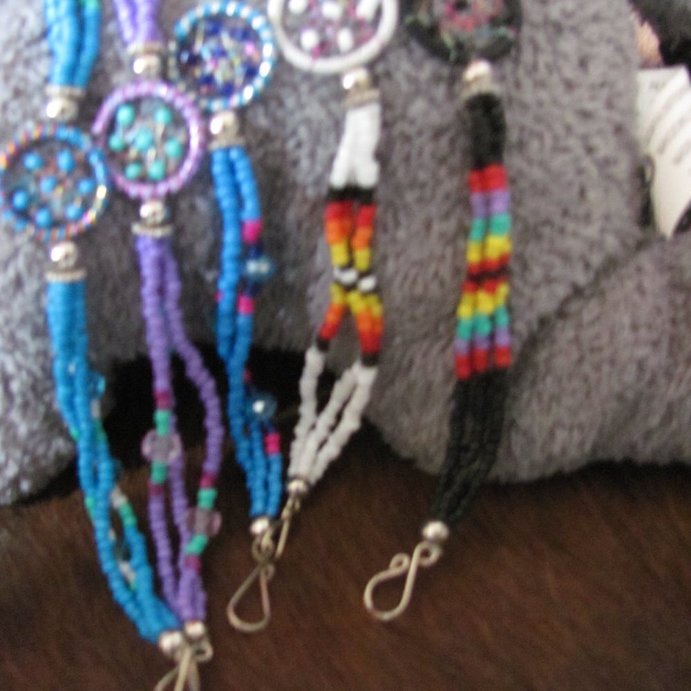 GENUINE NAVAJO MADE BEADED DREAMCATCHER BRACELETS - Picture 5 of 7